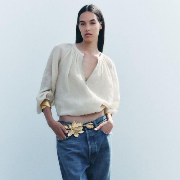 Flower cord belt N794 main image 4